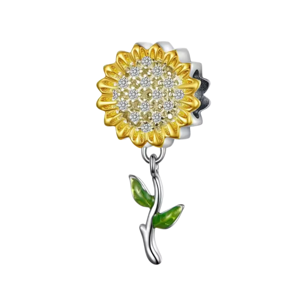 Charm colgante majestuoso girasol con cironias