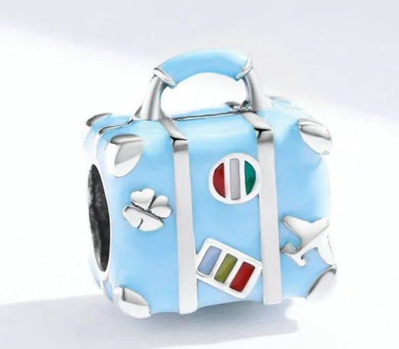 Charm fijo Maleta de viaje Azul