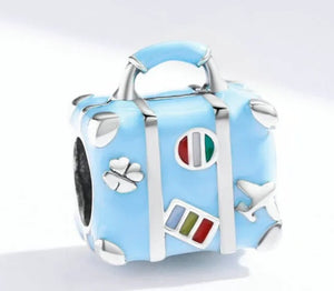 Charm fijo Maleta de viaje Azul