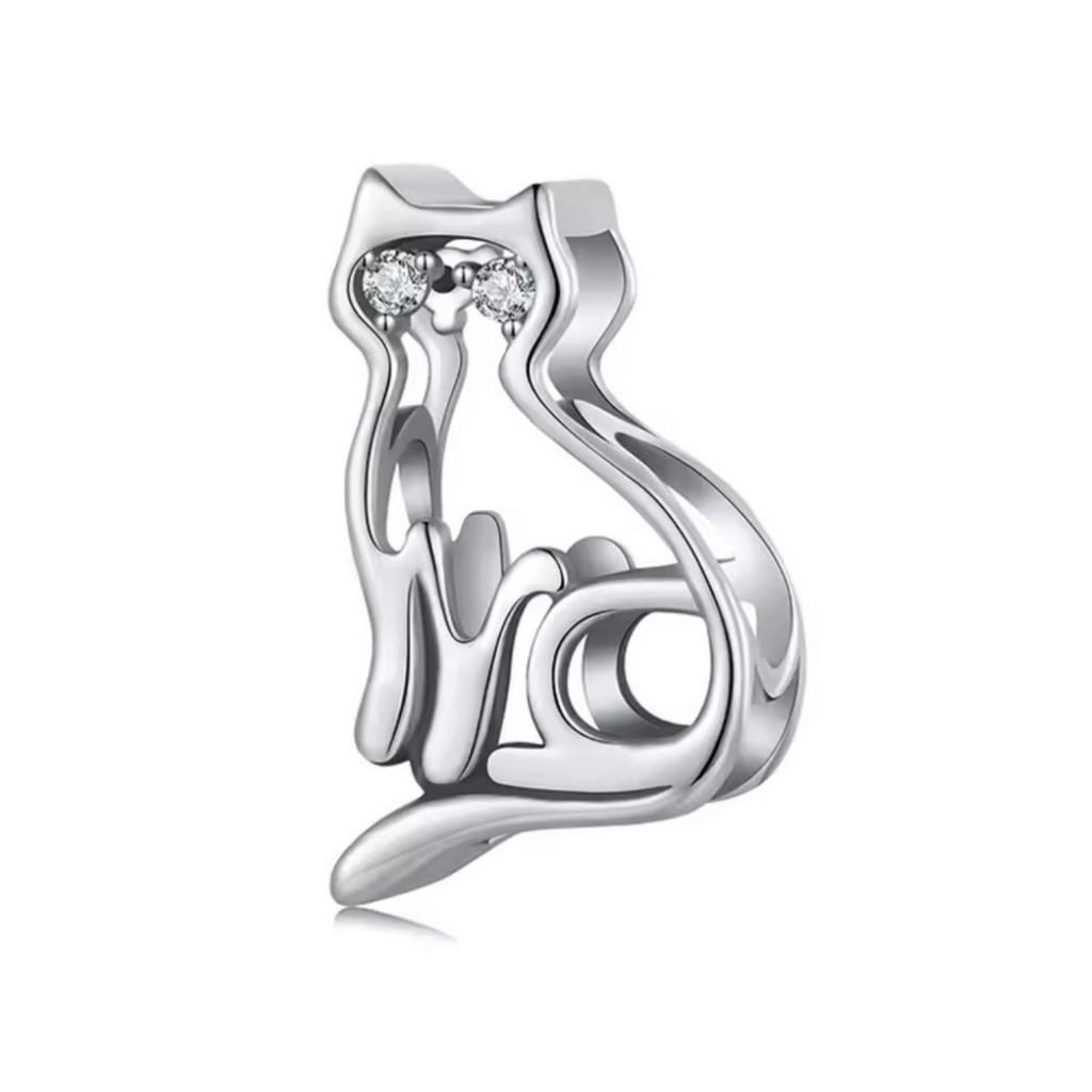 Charm hermosa silueta de gatito