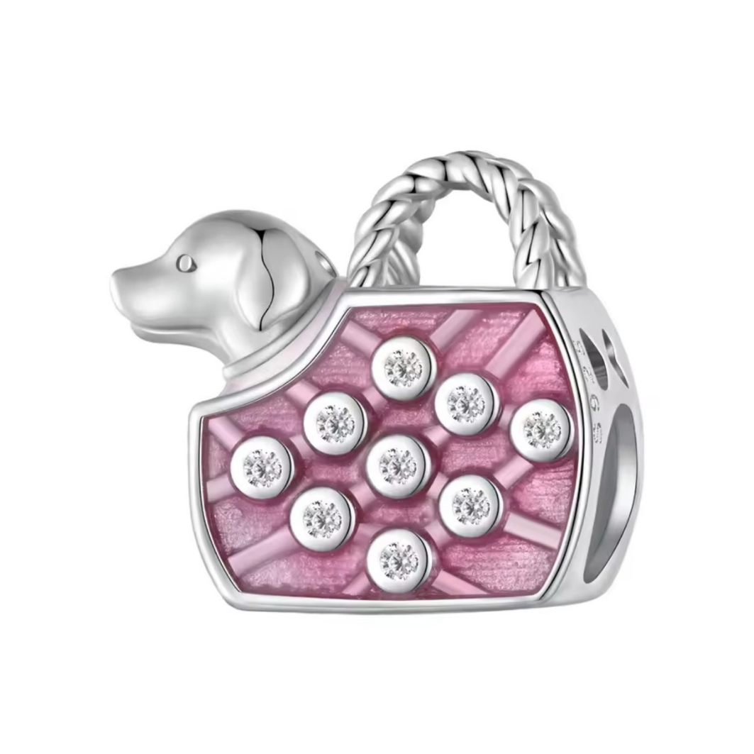 Charm bolsita y perrito con circonias