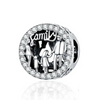 Charm fijo redondo calado con zirconias Family