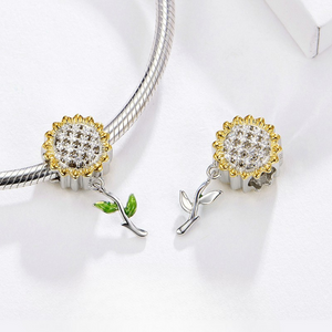 Charm lindo girasol pavé