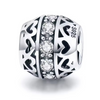 Charm hermoso charm corazones calados y pavé