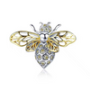 Charm majestuosa abeja dos tonos y pavé
