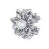 Charm majestuosa flor con perla