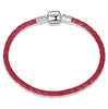 Brazalete de cuero rojo