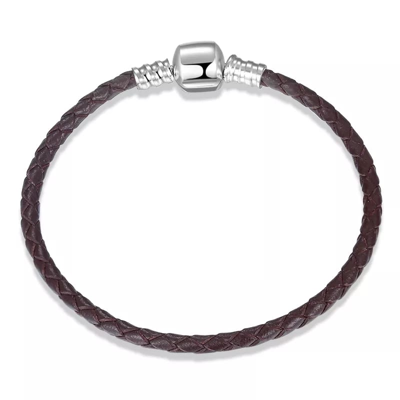 Brazalete de cuero café