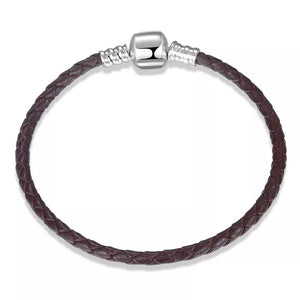 Brazalete de cuero café