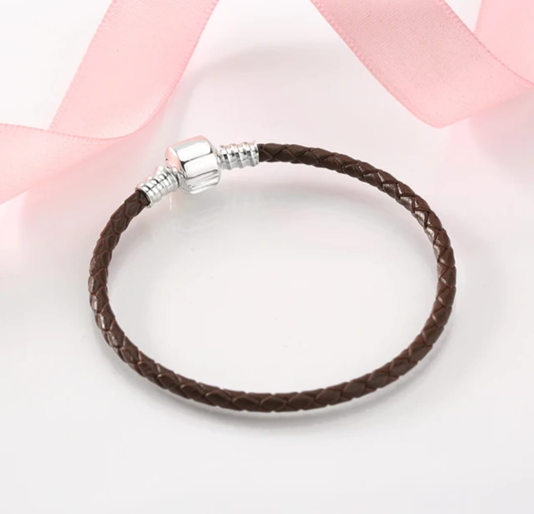 Brazalete de cuero café