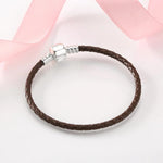 Brazalete de cuero café