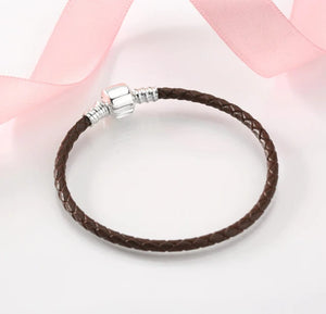 Brazalete de cuero café