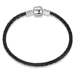 Brazalete de cuero negro