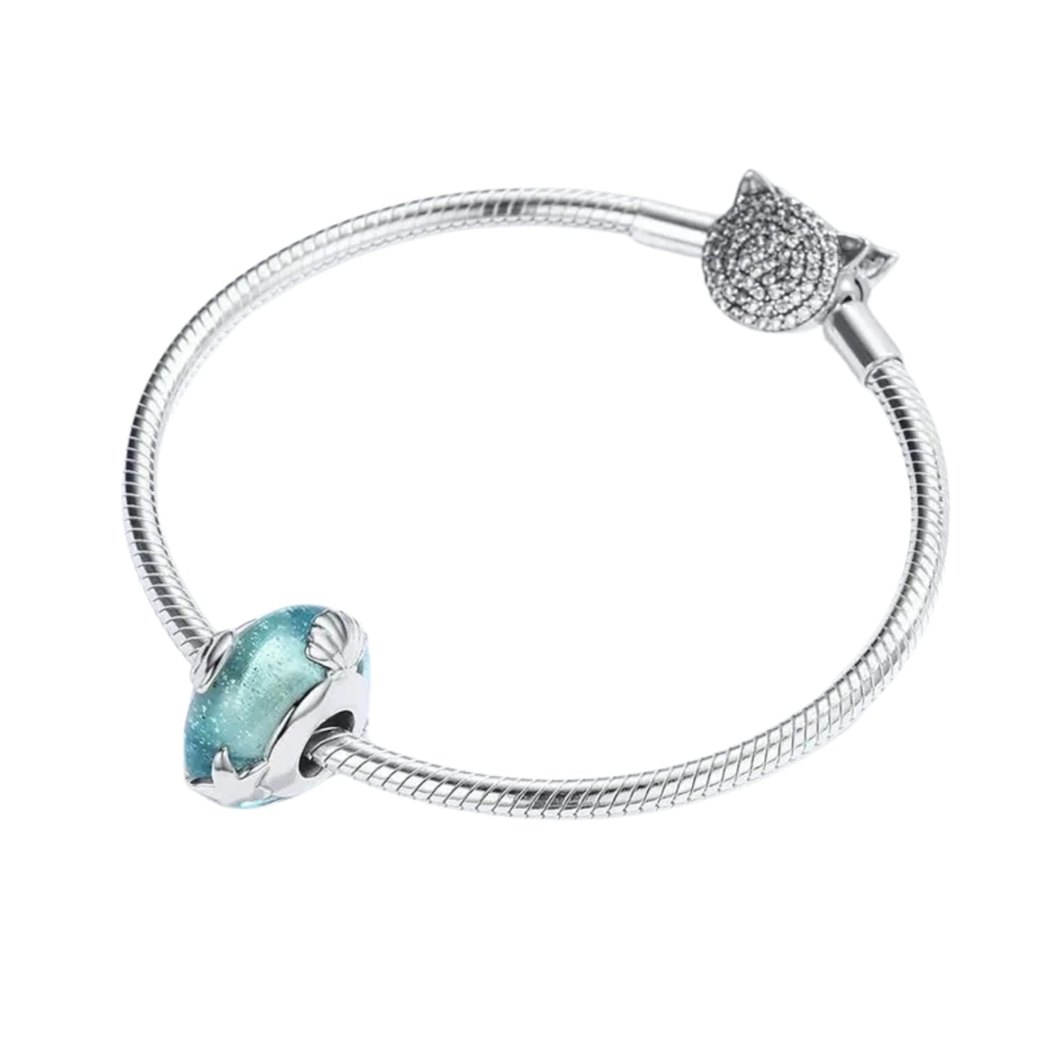 Charm fijo murano estrellas y caracoles de mar
