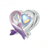 Charm fijo corazón con moño fuerza y fé