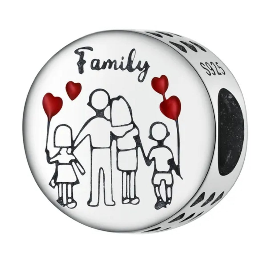 Charm fijo Familia de cuatro