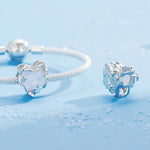 Charm fijo Hermoso Corazón de Hielo tornasol