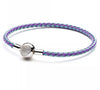 Pulsera de alambre tejido bicolor lila-acqua