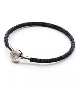 Pulsera de alambre tejido negra