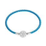 Brazalete de cuero azul