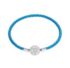 Brazalete de cuero azul