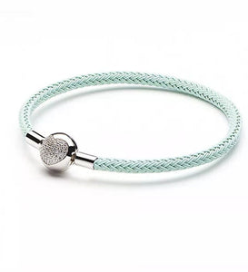 Pulsera de alambre tejido Aqua